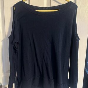 Women’s Navy Cold-Shoulder Top